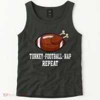 Football Turkey Nap Thanksgiving Tank Top thumb 2