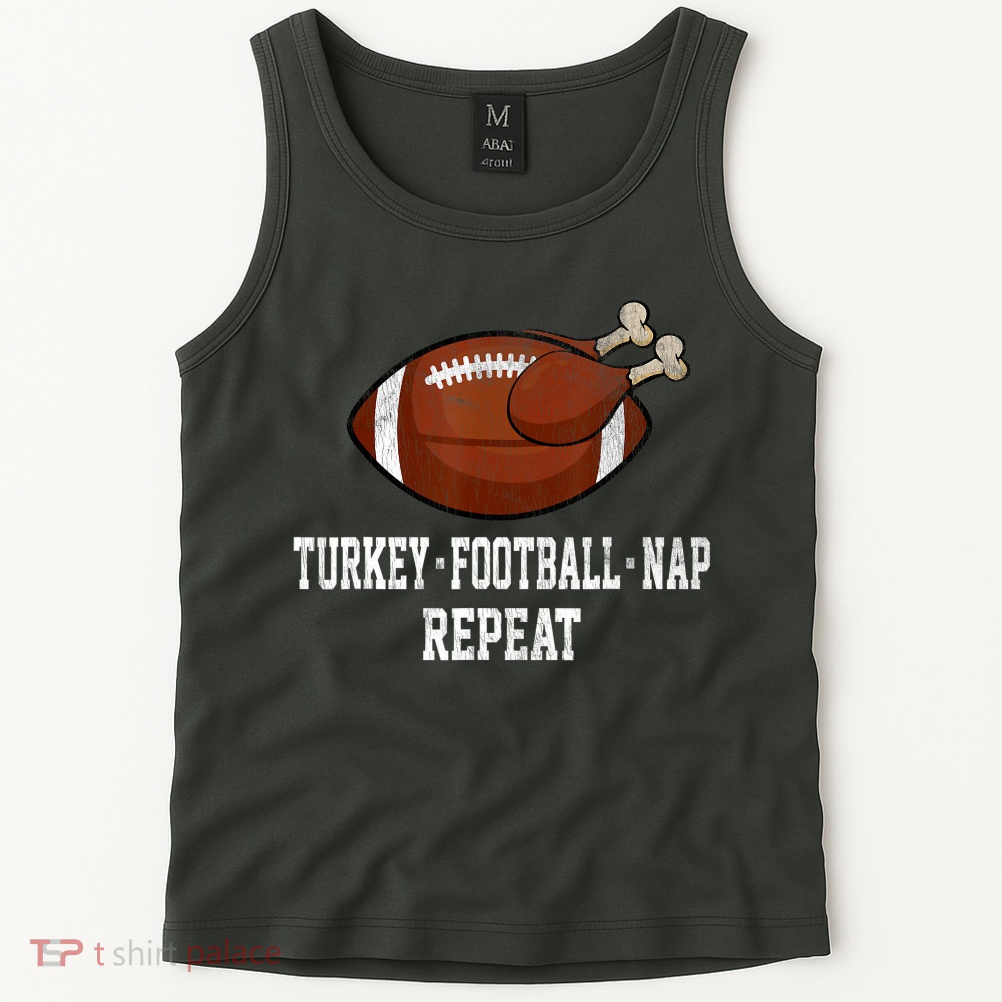 Football Turkey Nap Thanksgiving Tank Top