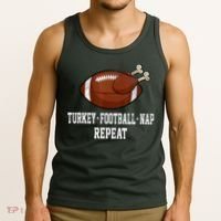Football Turkey Nap Thanksgiving Tank Top thumb 3