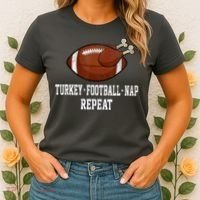 Football Turkey Nap Thanksgiving Women's T-Shirt thumb 2
