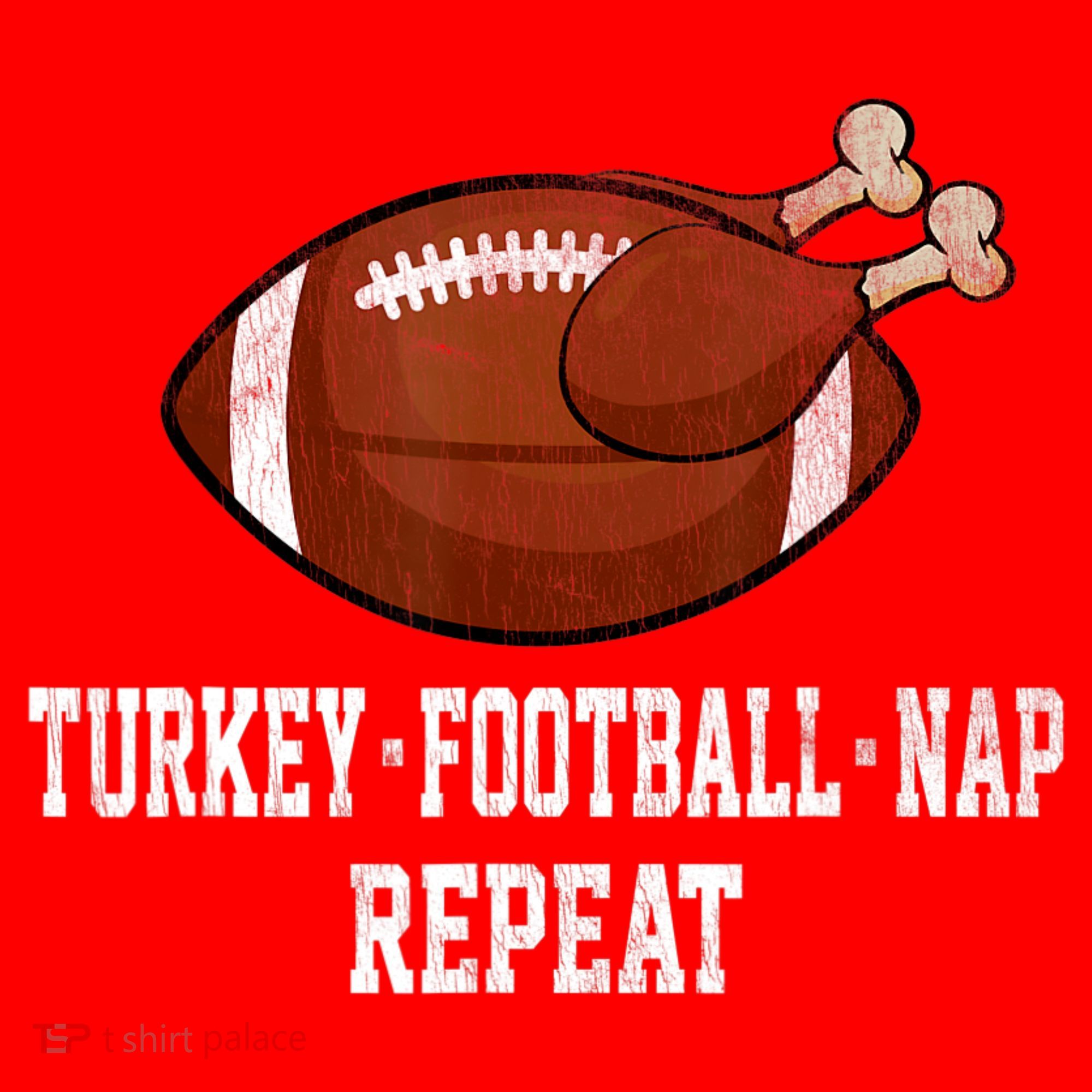 Football Turkey Nap Thanksgiving Santa Hat