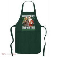Funny Trump Naughty Or Nice Won Twice Ugly Christmas Apron thumb 0