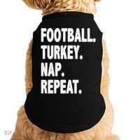 Football Turkey Nap Repeat Doggie Tank thumb 0
