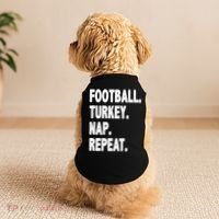Football Turkey Nap Repeat Doggie Tank thumb 2