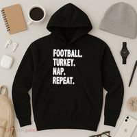 Football Turkey Nap Repeat Hoodie thumb 3