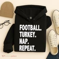 Football Turkey Nap Repeat Hoodie thumb 4