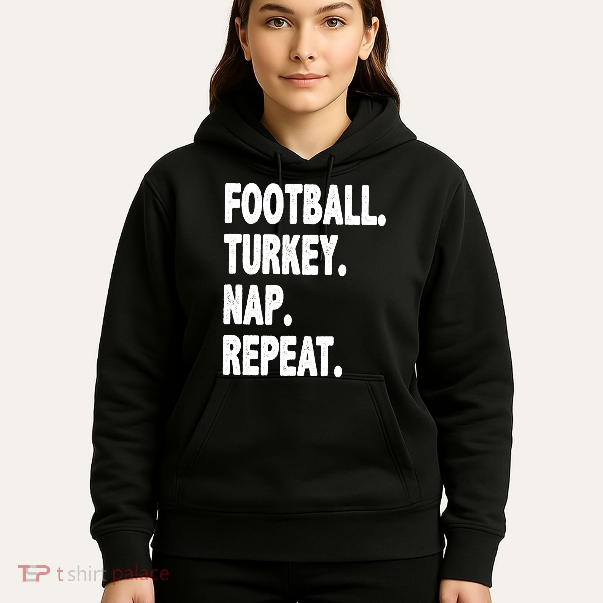 Football Turkey Nap Repeat Hoodie