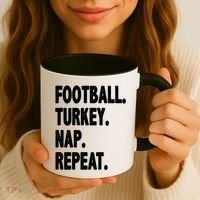 Football Turkey Nap Repeat Coffee Mug thumb 3