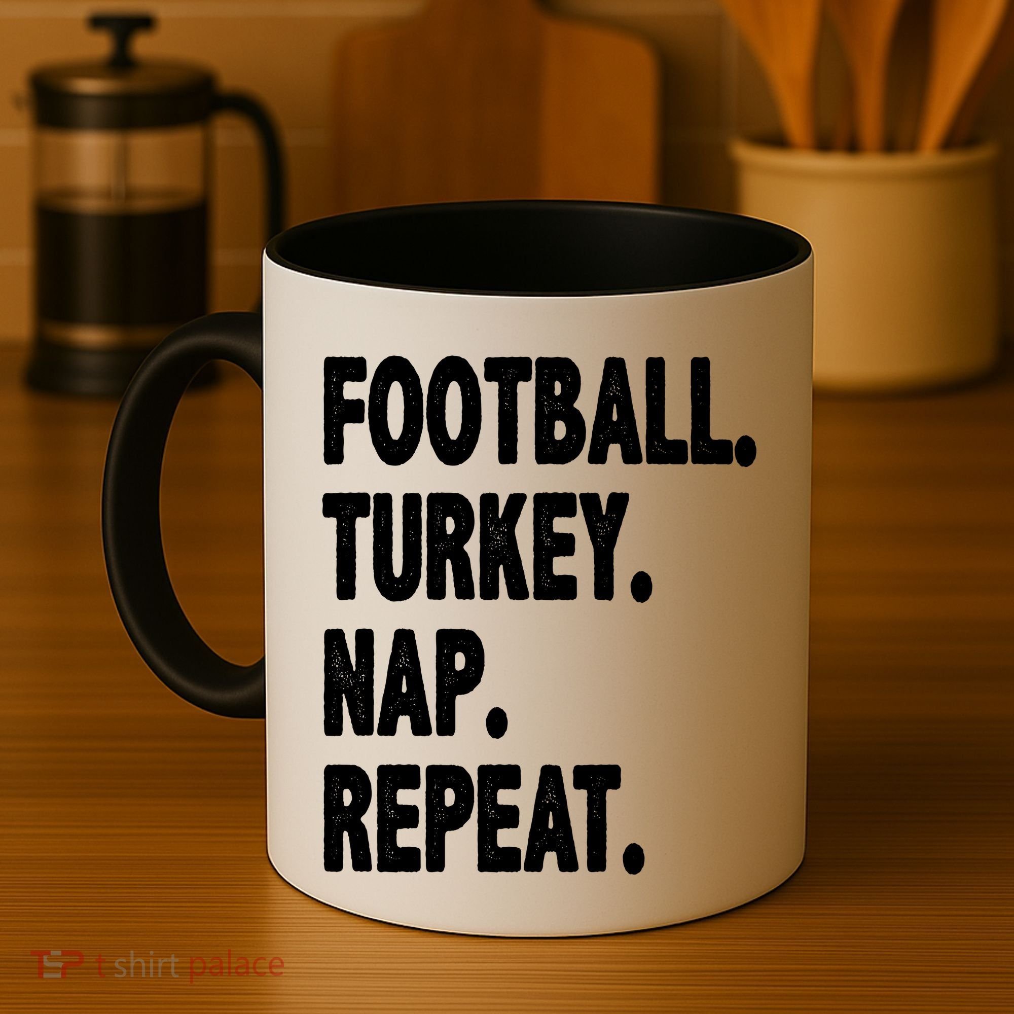 Football Turkey Nap Repeat Coffee Mug