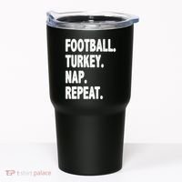 Football Turkey Nap Repeat Tumbler thumb 0