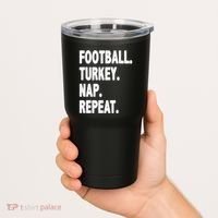 Football Turkey Nap Repeat Tumbler thumb 2