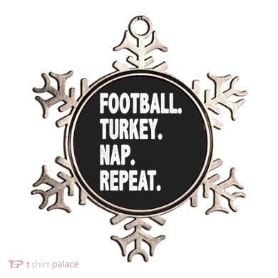Football Turkey Nap Repeat Ornament