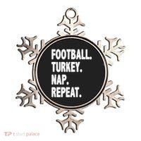 Football Turkey Nap Repeat Ornament thumb 0