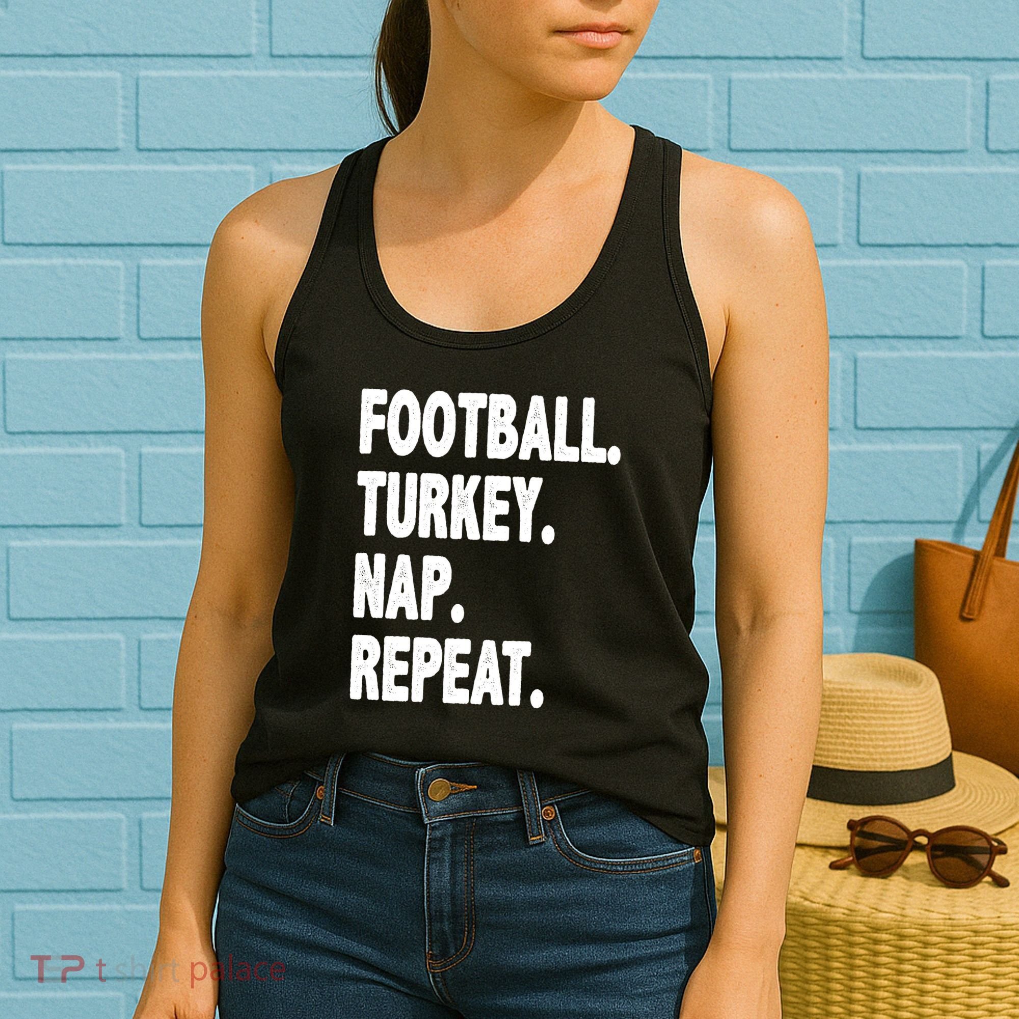 Football Turkey Nap Repeat Women's Tank Top