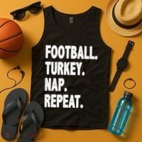 Football Turkey Nap Repeat Tank Top thumb 4