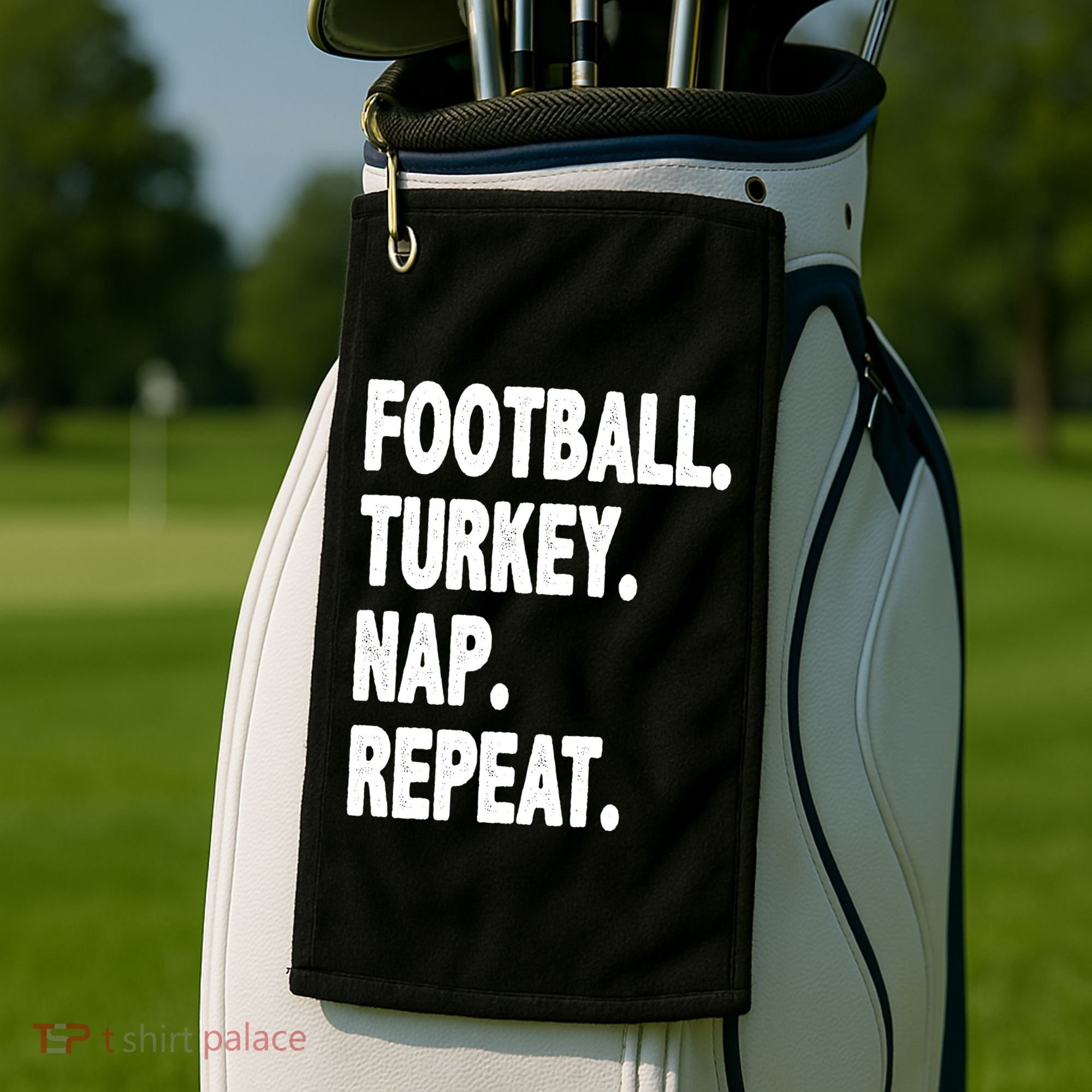 Football Turkey Nap Repeat Golf Towel