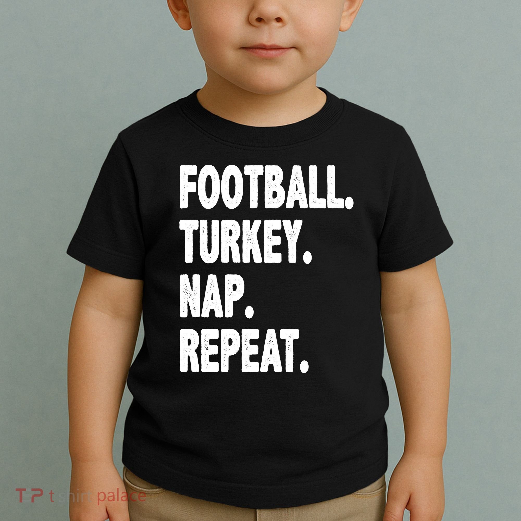 Football Turkey Nap Repeat Toddler T-Shirt