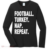 Football Turkey Nap Repeat Women's Long Sleeve Shirt thumb 0