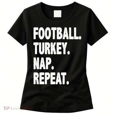 Football Turkey Nap Repeat Women's T-Shirt