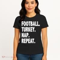 Football Turkey Nap Repeat Women's T-Shirt thumb 4