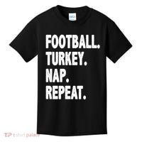 Football Turkey Nap Repeat Kids T-Shirt thumb 0
