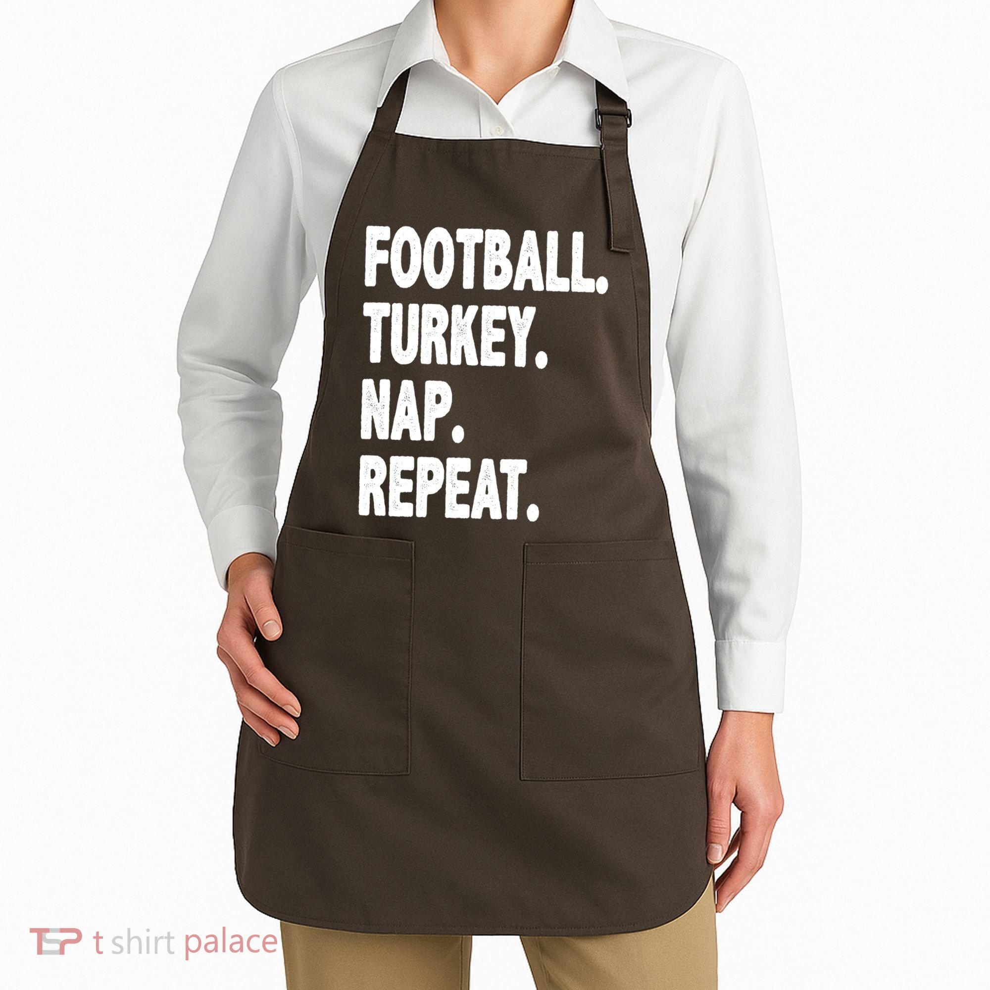 Football Turkey Nap Repeat Apron