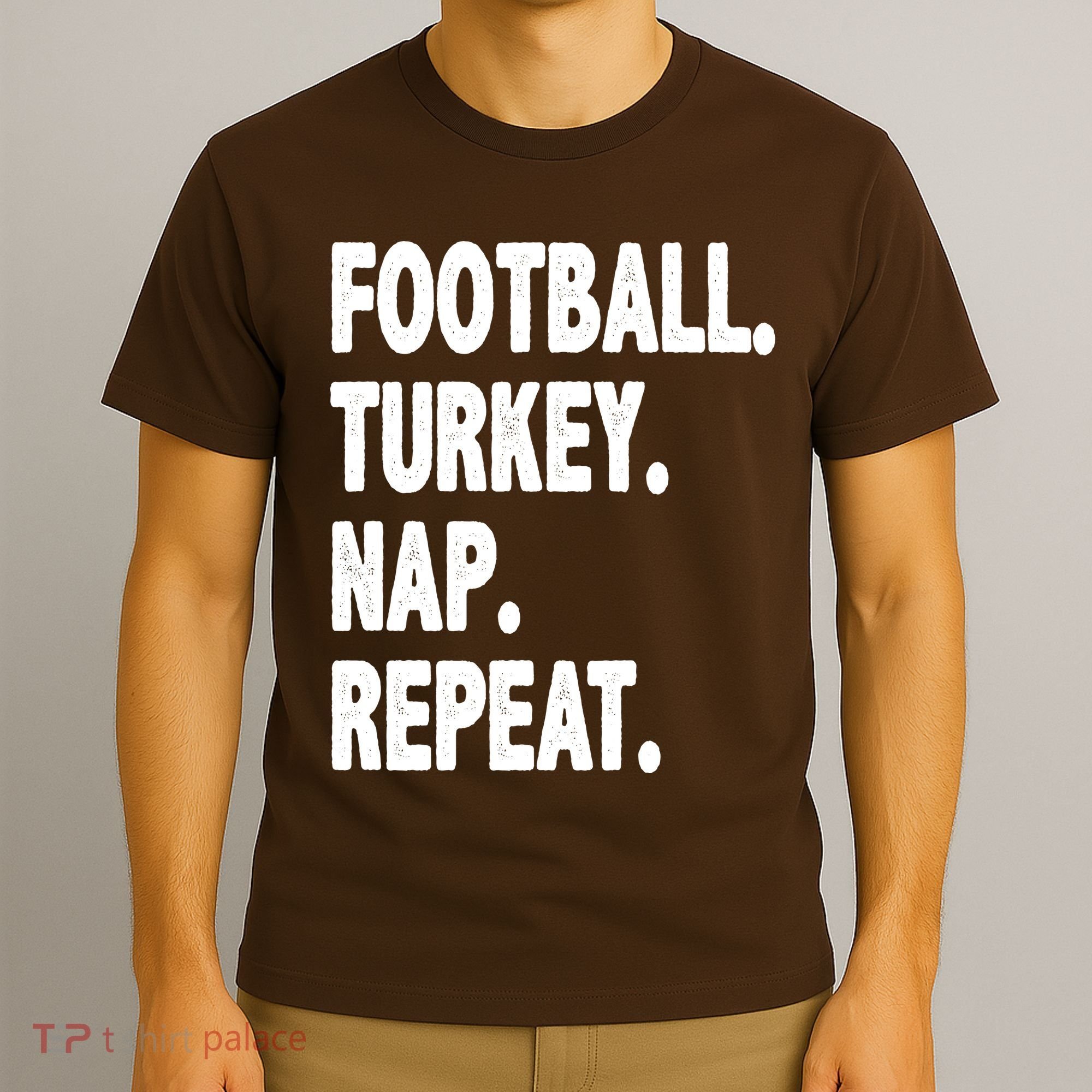 Football Turkey Nap Repeat T-Shirt