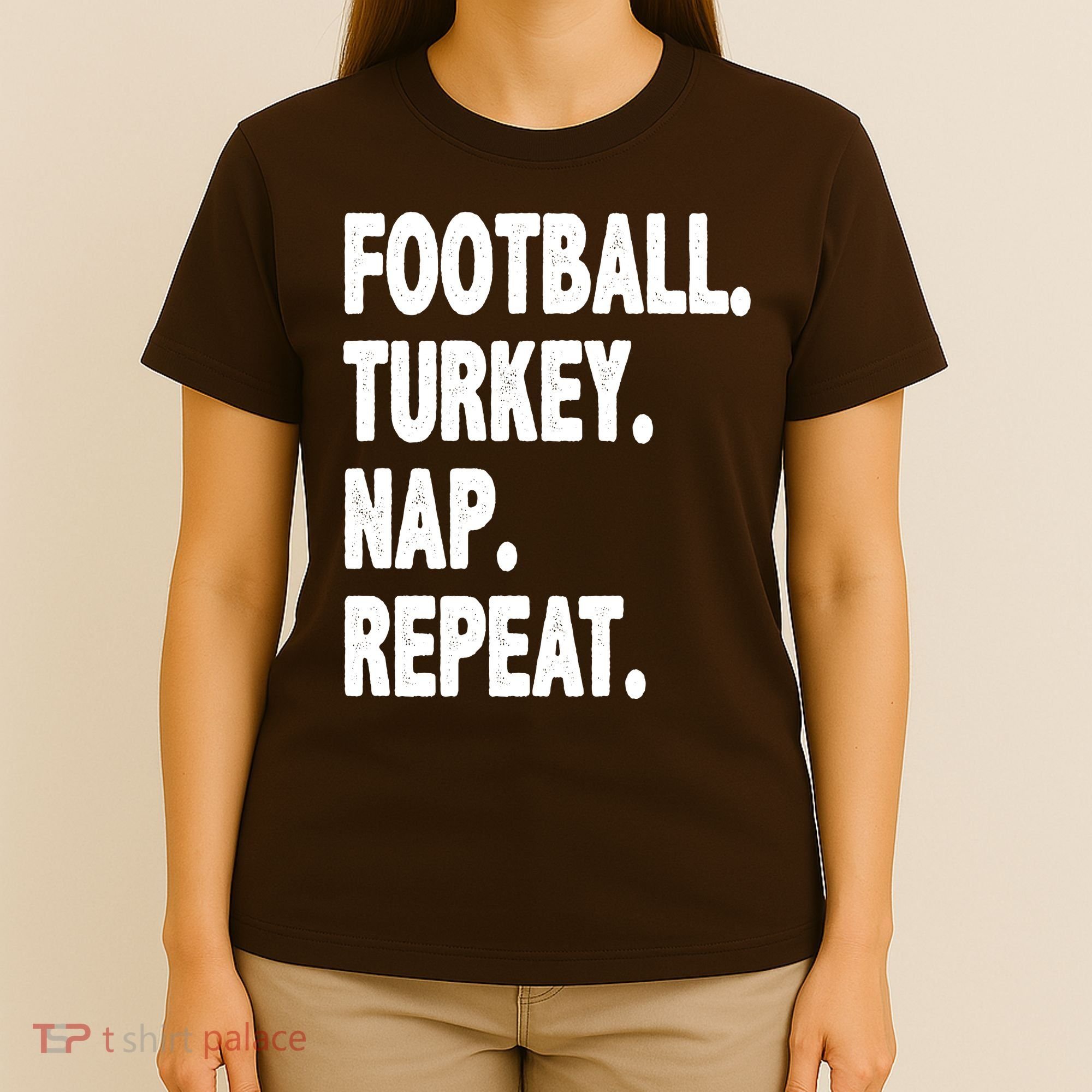 Football Turkey Nap Repeat T-Shirt