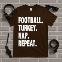 Football Turkey Nap Repeat T-Shirt thumb 5