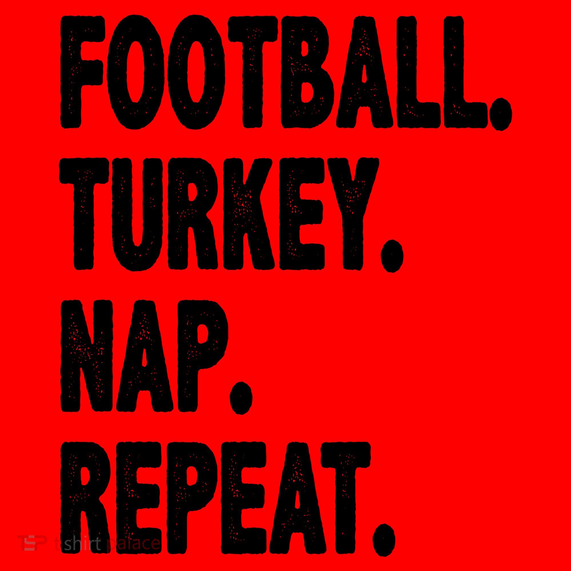 Football Turkey Nap Repeat Santa Hat