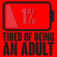 Funny Tired Of Being An Adult Low Battery Santa Hat thumb 1