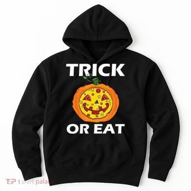 Funny Trick Or Eat Costume Pizza Face Halloween Gift Hoodie