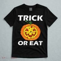 Funny Trick Or Eat Costume Pizza Face Halloween Gift T-Shirt thumb 5