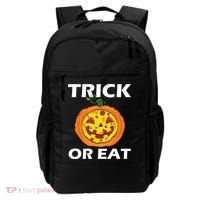 Funny Trick Or Eat Costume Pizza Face Halloween Gift Backpack thumb 0