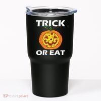 Funny Trick Or Eat Costume Pizza Face Halloween Gift Tumbler thumb 0