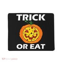 Funny Trick Or Eat Costume Pizza Face Halloween Gift Mousepad thumb 0