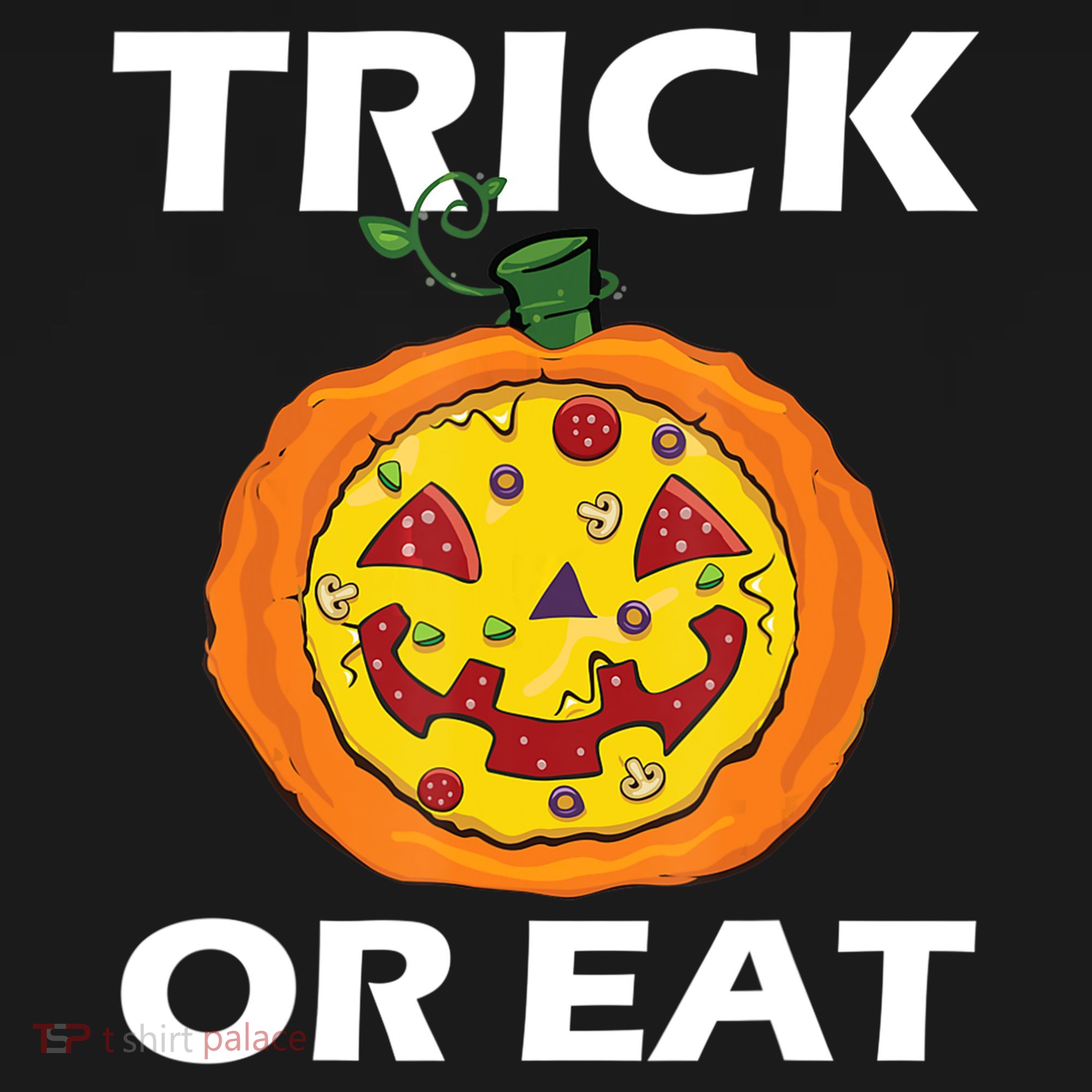 Funny Trick Or Eat Costume Pizza Face Halloween Gift Women's Tank Top