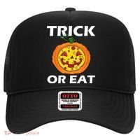 Funny Trick Or Eat Costume Pizza Face Halloween Gift Hat thumb 0