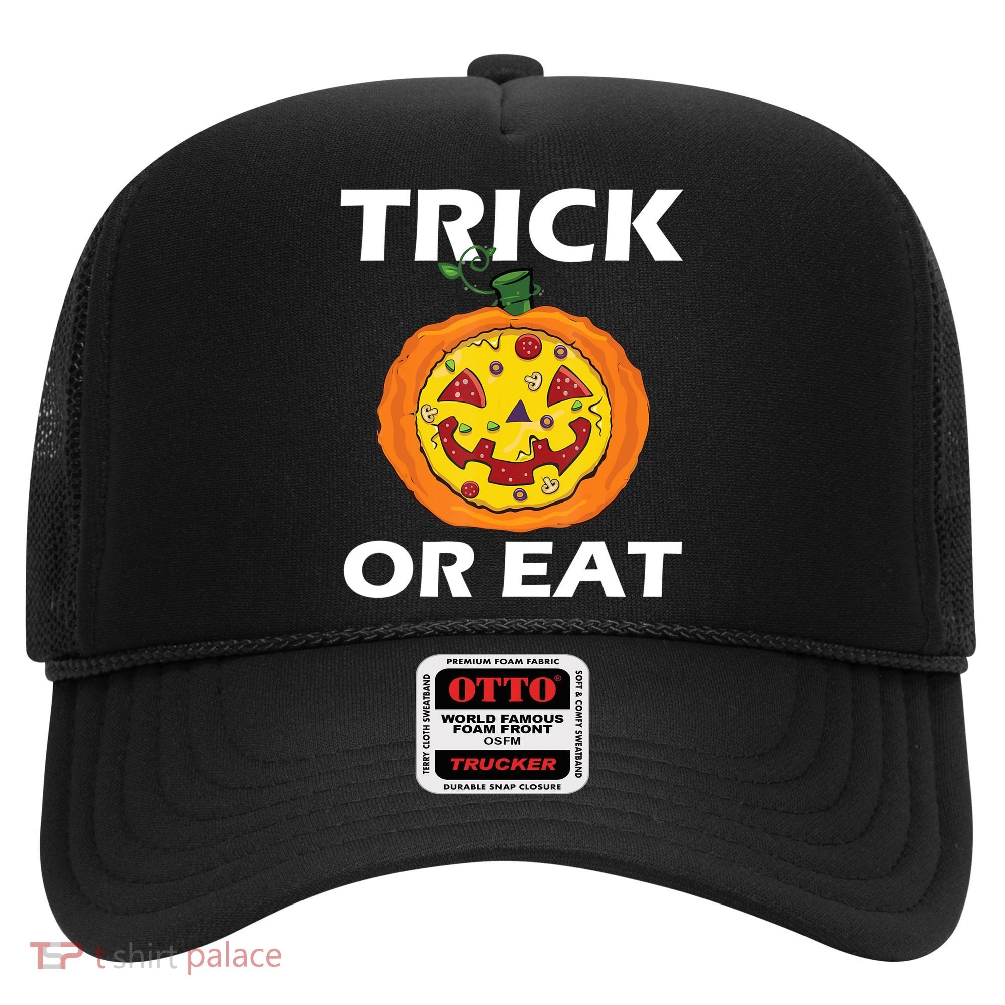 Funny Trick Or Eat Costume Pizza Face Halloween Gift Hat