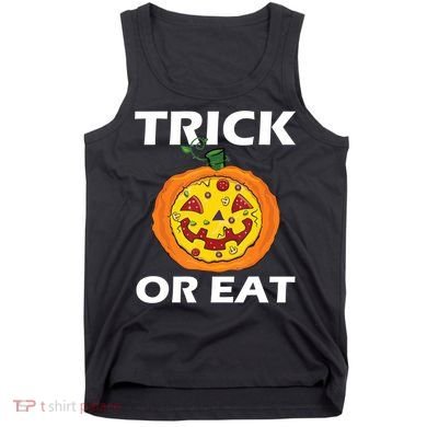 Funny Trick Or Eat Costume Pizza Face Halloween Gift Tank Top