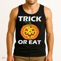 Funny Trick Or Eat Costume Pizza Face Halloween Gift Tank Top thumb 3