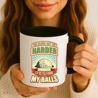 Funny The Older I Get The Harder It Is To Find My Balls Golfing Coffee Mug thumb 3