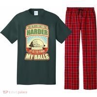 Funny The Older I Get The Harder It Is To Find My Balls Golfing Pajama Set thumb 0