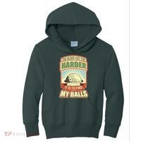 Funny The Older I Get The Harder It Is To Find My Balls Golfing Kids Hoodie thumb 0