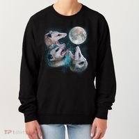 Funny Three Opossum Moon Women's Sweatshirt thumb 0