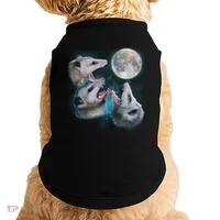 Funny Three Opossum Moon Doggie Tank thumb 0