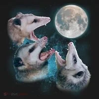 Funny Three Opossum Moon Doggie Tank thumb 4