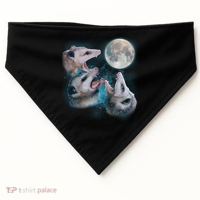 Funny Three Opossum Moon USA-Made Doggie Bandana