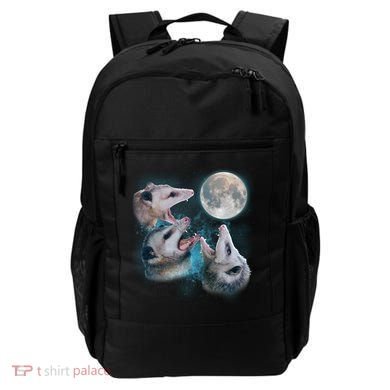 Funny Three Opossum Moon Backpack