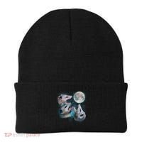 Funny Three Opossum Moon Beanie thumb 0